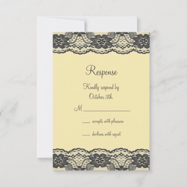 Delicate and Lacy RSVP (yellow) (Front)