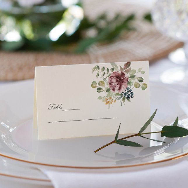 Delicate Anemone bouquet elegant Wedding Business Card (Creator Uploaded)