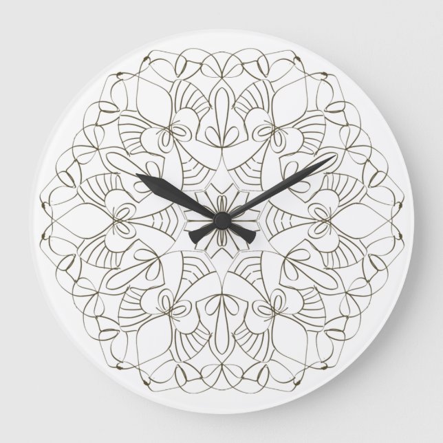 Delicate Arabesque Large Clock (Front)
