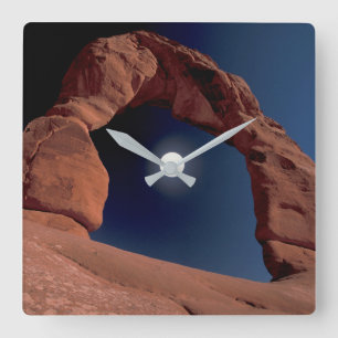 Delicate Arch   Arches National Park Utah Square Wall Clock
