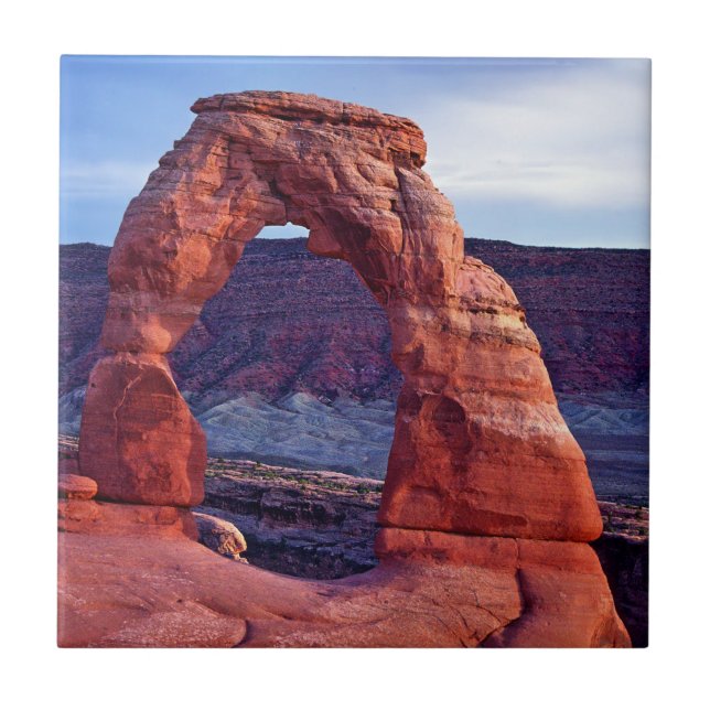 Delicate Arch in Arches National Park - Utah, USA Ceramic Tile (Front)