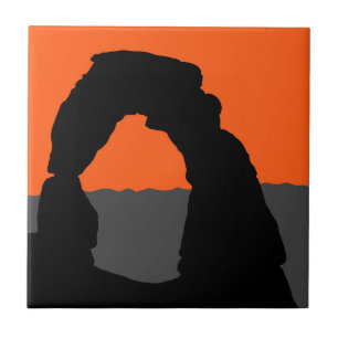 Delicate Arch in Arches National Park - Utah, USA Ceramic Tile