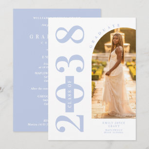 Delicate Arch MInimalist Grad Light Blue Shades  Invitation