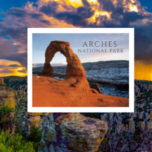 Delicate Arch, Winter View, Arches NP Postcard