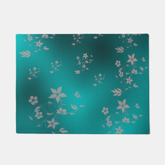 Delicate Asian flowers Doormat (Front)