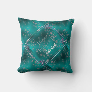 Delicate Asian flowers Throw Pillow