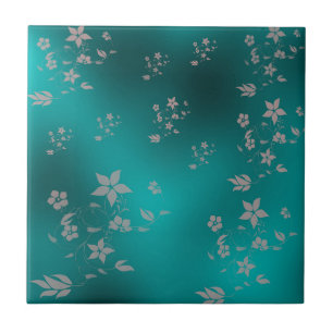 Delicate Asian flowers Tile