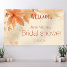 Delicate Autumn floral  bridal shower 