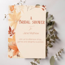 Delicate Autumn floral  bridal shower 