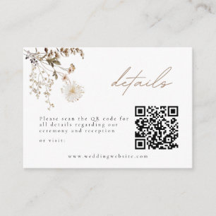 Delicate Autumn Wildflower Details Enclosure Card