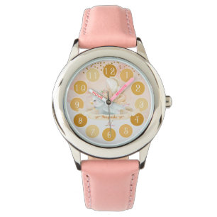 Delicate Baby Fairy Bird Illustration Girl Gift Watch