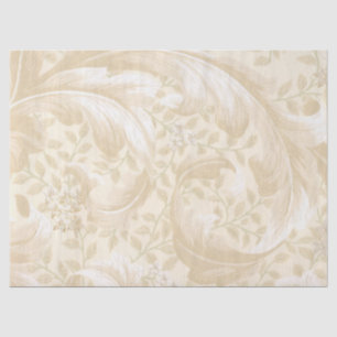 Delicate Beige Acanthus Leaves Tissue Paper