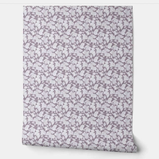 Delicate Berry Outline Wall Paper (Unrolling)