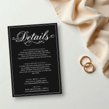Delicate Black and White Script Simple Wedding