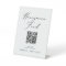 Delicate Black Calligraphy QR Code Honeymoon Fund