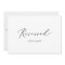 Delicate Black Calligraphy Reserved Sign