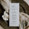 Delicate Black Calligraphy Wedding Dinner Menu