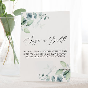 Delicate Black   Eucalyptus Sign A Ball Sign