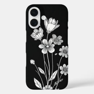 Delicate Blooms: A Botanical Sketch iPhone 16 Case