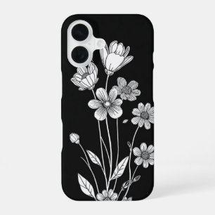 Delicate Blooms: A Botanical Sketch iPhone 16 Case