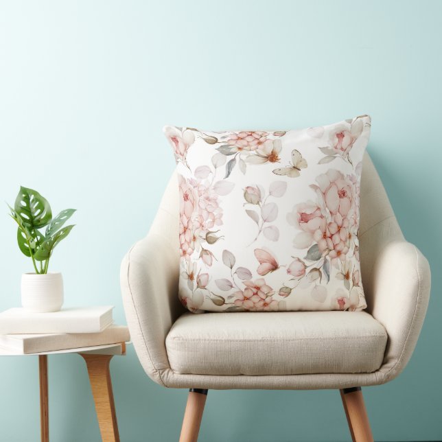 Delicate Blossoms and Butterflies Cushion (Chair)