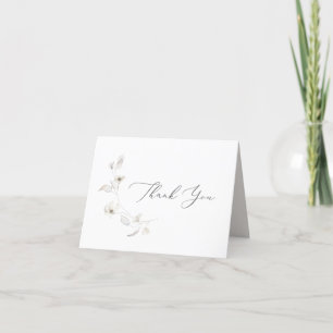 Delicate Blossoms Flat Thank You Card