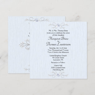 Delicate Blue 2 Wedding Invitation