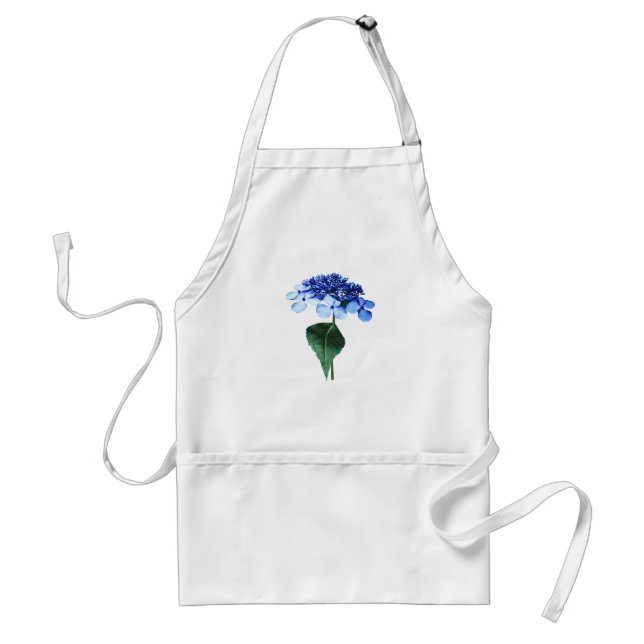 Delicate Blue Lacecap Hydrangea Standard Apron (Front)