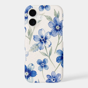 Delicate Blue Watercolour Floral Phone Case