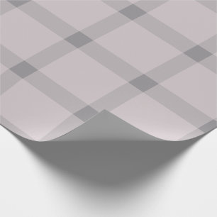 Delicate Blush and Grey Stripes Beautiful Wrapping Paper