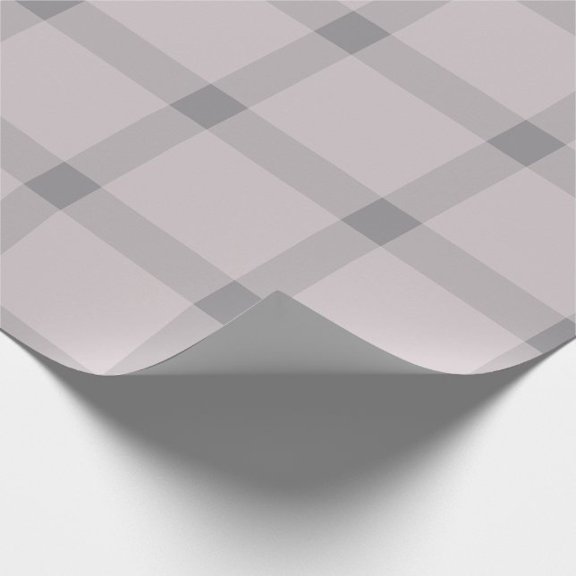 Delicate Blush and Grey Stripes Beautiful Wrapping Paper (Corner)