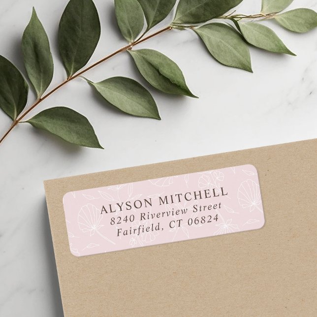 Delicate Blush Floral Return Address Label (Creator Uploaded)