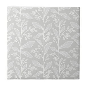 Delicate Botanic Reverie M2 White Large Plants Ceramic Tile