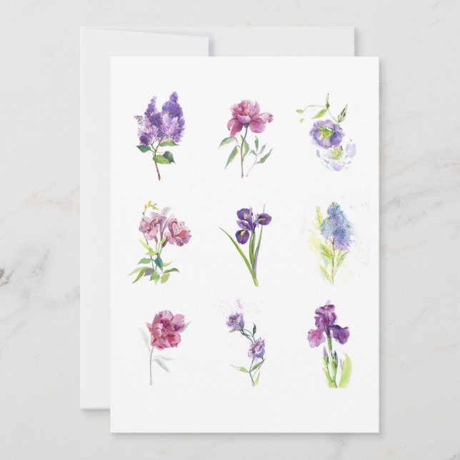 Delicate Botanical Collection – Elegant Floral Art Thank You Card (Front)