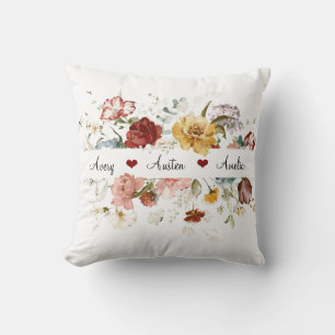 Delicate Botanical Grandma Mother’s Day Cushion