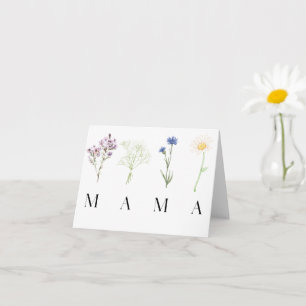 Delicate Botanical Mama Design for Mother’s Day Card