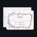 Delicate Botanical Star of David Bar Bat Mitzvah RSVP Card<br><div class="desc">Perfect response card for a bat mitzvah, bar mitzvah or other Jewish celebration! Hand drawn delicate leaf trame art for you! FULLY CUSTOMIZABLE! Click on “Personalise” above to edit the text. Click "edit using design tool" to adjust the fonts, colours and placements and to add text to the back side...</div>