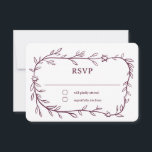 Delicate Botanical Star of David Bar Bat Mitzvah RSVP Card<br><div class="desc">Perfect response card for a bat mitzvah, bar mitzvah or other Jewish celebration! Hand drawn delicate leaf trame art for you! FULLY CUSTOMIZABLE! Click on “Personalise” above to edit the text. Click "edit using design tool" to adjust the fonts, colours and placements and to add text to the back side...</div>
