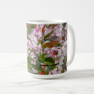 Delicate branch with flowers apple tree coffee mug
