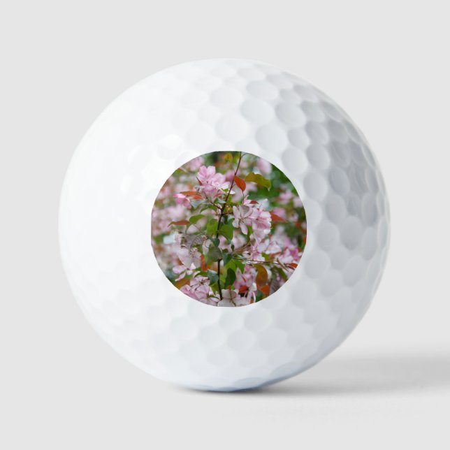 Delicate branch with flowers apple tree golf balls (Front)