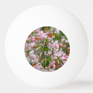 Delicate branch with flowers apple tree ping pong ball
