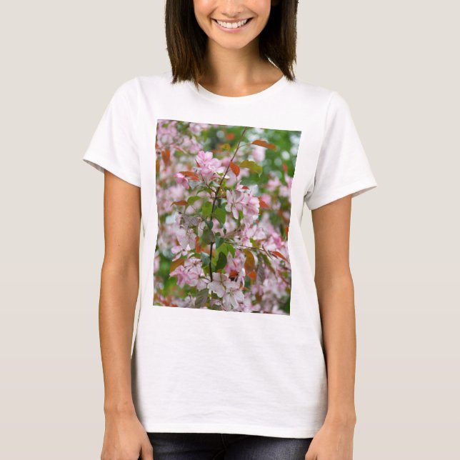 Delicate branch with flowers apple tree T-Shirt (Front)
