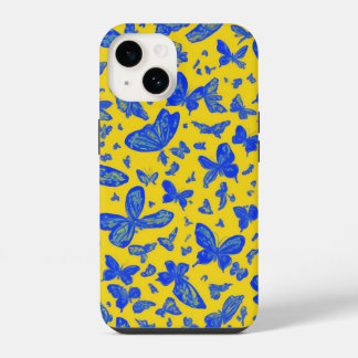 Delicate butterflies yellow floral iPhone 14 case