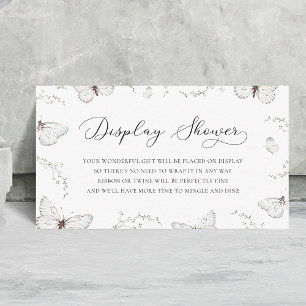 Delicate Butterfly Garden Bridal Display Shower Enclosure Card