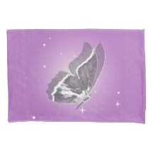 Delicate Butterfly in Lilac Single Pillowcase