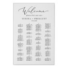 Delicate Calligraphy Alphabetical Seating Chart