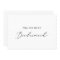 Delicate Calligraphy Bridesmaid Proposal Card