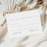 Delicate Calligraphy Elegant Modern RSVP Card<br><div class="desc">Design features an handwritten font and modern minimalist design. Designed to coordinate with for the «ESSENTIALS» Wedding Invitation Collection. To change details,  click «Personalise». View the collection link on this page to see all of the matching items in this beautiful design or see the collection here: https://bit.ly/3iNzQAD</div>