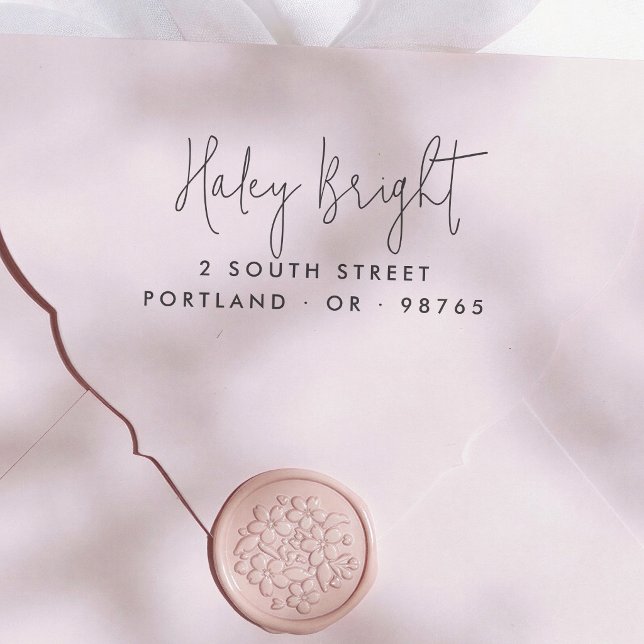 Delicate Calligraphy Modern Return Address Self-inking Stamp (Creator Uploaded)