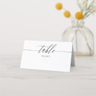 Delicate Calligraphy Names & Wedding Date Place Ca Card